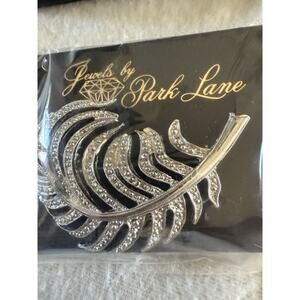 Vintage Park Lane Feather Silver tone Clip Pin Pinback